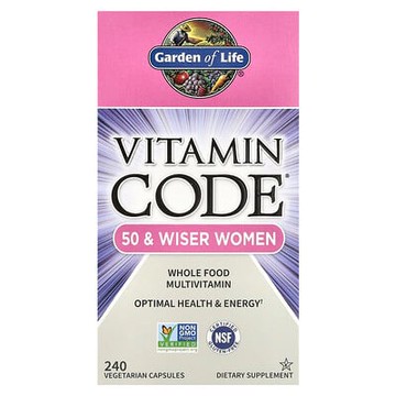 Garden of Life, Vitamin Code®，50 歲以上女性全食多維生素，240 粒素食膠囊