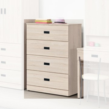 【顛覆設計】里多卡2.7尺大四斗櫃(雪杉白)