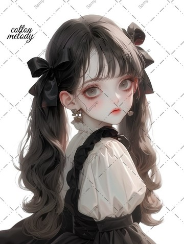 original sticker no.1163 人物貼紙 原創貼紙 人物貼紙 女孩貼紙 原創人物貼紙