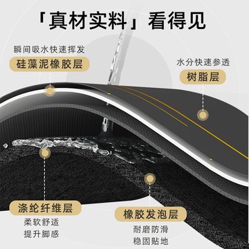 地墊硅藻泥吸水墊衛生間浴室防滑腳墊門口門墊家用地毯耐臟軟墊子