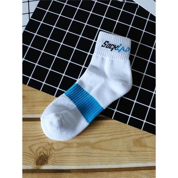 男士純棉毛巾底加厚運動中筒襪子字母運動吸汗防臭透氣春夏季時尚