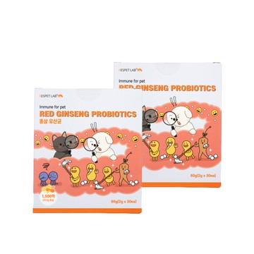 韓國 RESPET 寵物紅蔘益生菌 2盒入 貓狗通用(4年根紅蔘 75億乳酸菌 歐洲食藥局認證)