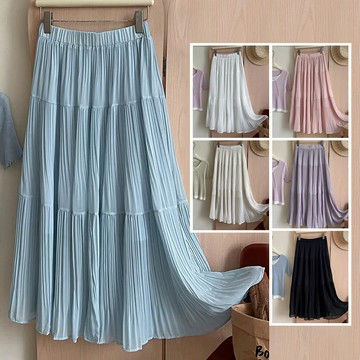 ＊ORead＊大擺壓百褶蛋糕長裙(6色M~2XL)