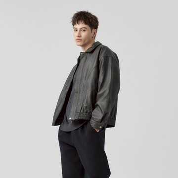 JERSCY [復古人造皮革外套] 外套 外套男 男生外套 男外套 男裝 [2531006]