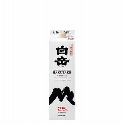 白岳 米 25° 1.8Lパック×1本