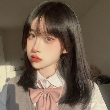 KEKE💗假髮女長髮全頭套 中長髮空氣劉海 lolita長直髮 cos短髮逼真全頭套 透氣 逼真 新款 輕薄 修顔