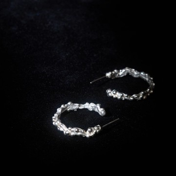 Ocean Foam Hoops | 925 Sterling Silver