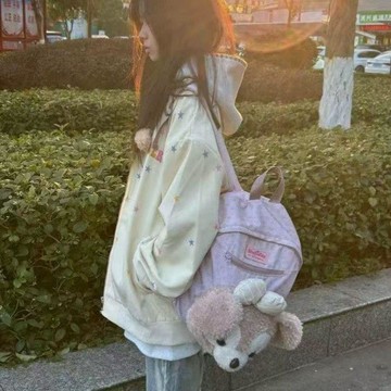 ✨MY女裝多巴胺星星印花小熊棒球服外套女2026春秋新款設計感小衆夾克上衣