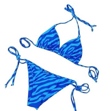 Amber外單 泳衣女士辣妹比基尼兩件套性感綁帶沙灘溫泉泳裝帶胸墊