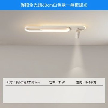 吸頂燈 直徑60cmled吸頂燈（遙控調光調色）走廊過道燈 無極調光長條燈 餐廳衣帽間燈