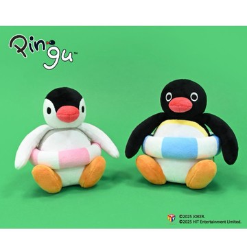 【Pingu企鵝家族】6吋 泳圈系列 絨毛娃娃(隨機出貨)【墊腳石】