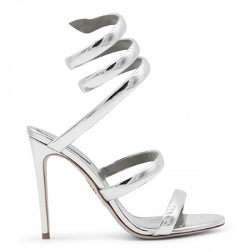 Rene Caovilla - Silver Tone Leather Cleo Sandals 36