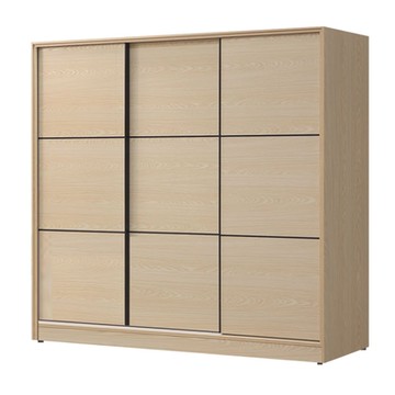 文創集 萬斯7.5尺推門衣櫃(內含穿衣鏡面)-224x59x197cm免組