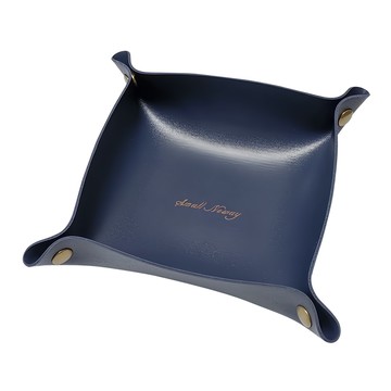 快豹 Mule 皮革收納方形托 PVC塑膠材質  深藍色  2個