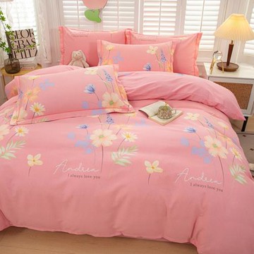 冬全棉加厚磨毛四件套2.2x2.4米2.0x2.3m220x240純棉被套1.8x2.2m