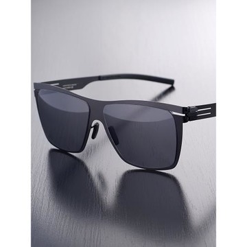 太陽眼鏡無螺絲墨鏡方形德國超輕有彈性眼鏡架超薄男女時尚dark