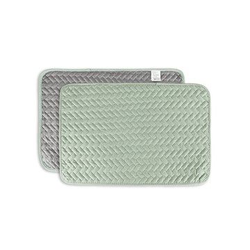 日式純棉拼布地墊 40x60cm 綠色