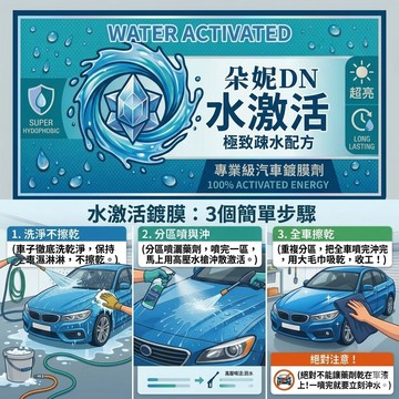 朵妮DN★ 水激活 玻璃鍍晶 防雨劑 玻璃水 玻璃鍍膜 撥水劑 防水劑 鍍膜液 鍍晶玻璃水 玻璃清潔劑 鍍晶鍍膜玻璃水