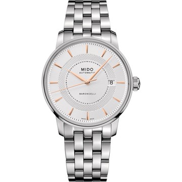 MIDO 美度 官方授權 BARONCELLI SIGNATURE 沉穩紳士機械腕錶M0374071103101-39mm