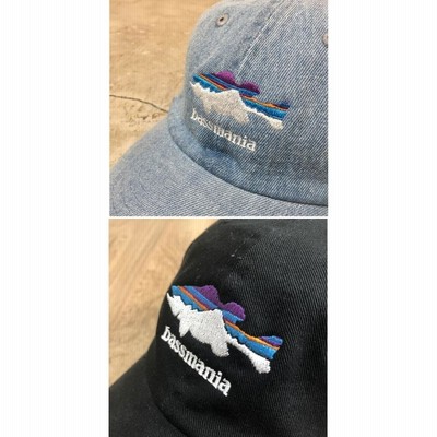 バスマニア シルエット刺繍デニムキャップ bassmania ［メール便