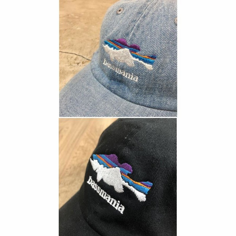 中華のおせち贈り物 バスマニア シルエット刺繍デニムキャップ ［メール便 bassmania ウェア
