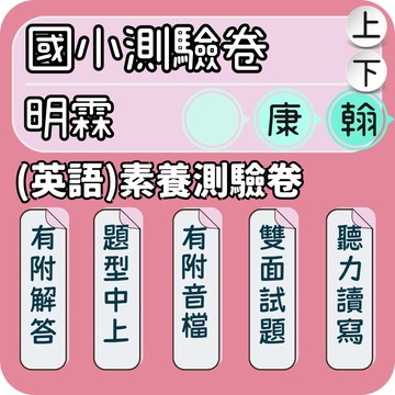 明霖 國小英語素養測驗卷｜國小英語測驗卷｜115上 英文評量卷 國小英文段考卷 聽力測驗 國小英文練習 Wonder World、Here We Go｜完整配合課堂進度｜Gooro夠了參考書店