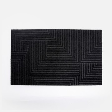 伊登無紡布戶外踏墊45x75cm 迷宮黑