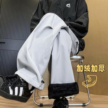 東北零下40度沖鋒褲女春秋小個子加絨加厚褲子寬松直筒工裝休閑褲