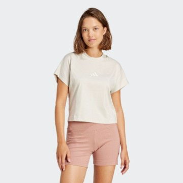 adidas 愛迪達 短袖上衣 女 運動 短版 亞規 W ALL SZN TEE 白 JJ1241
