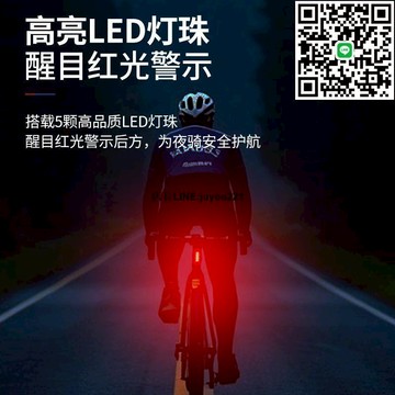 自行車尾燈夜騎警示燈充電公路警示山地車公路車單車騎行裝備