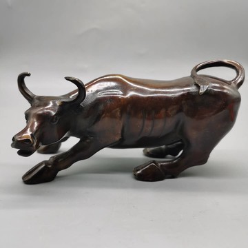 仿古紫銅牛擺件招財牛旺市牛家居辦公室擺件銅牛裝飾開業喬遷禮品