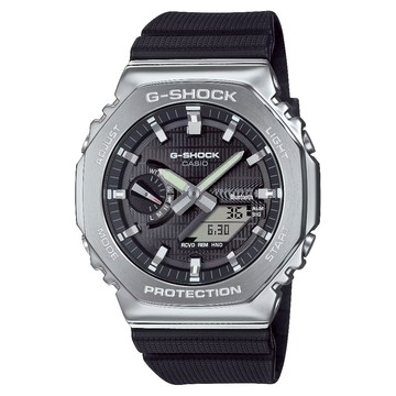 CASIO 卡西歐 G-SHOCK 金屬八角錶殼 雙顯電子錶 黑 ( GBM-2100-1A )