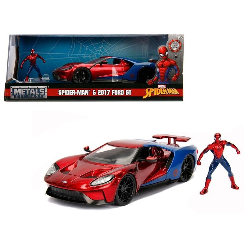 ダイキャスト製のスパイダーマンフィギュア付き ミニカー 1/24 JadaTOYS Marvel マーベル スパイダーマンカー 2017フォードGT  | LINEブランドカタログ