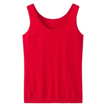 絨喆精紡女貼身內穿工字低領背心打底寬帶吊帶100山羊絨背心E1832