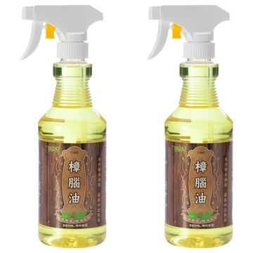 室翲香 樟腦油 噴頭式 天然樟腦油液 525ml  2瓶