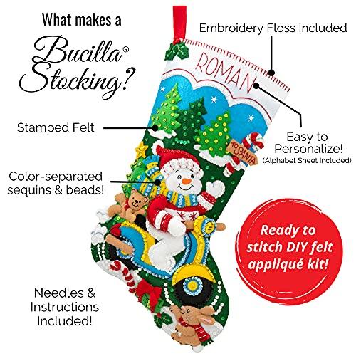 Bucilla Felt Applique Stocking Kit Santa Stop Here