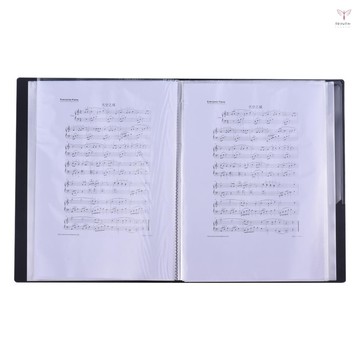 樂譜樂譜樂譜文件紙文件存儲文件夾架塑料 A4 尺寸 40 包裝口袋