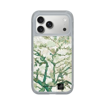 iPhone 17 Pro Max AirX 流變灰 - Van Gogh Museum - 盛開的杏花與粉彩背景