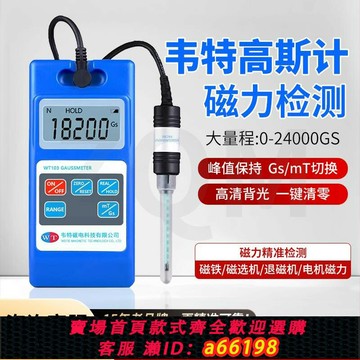 【台灣公司 可開發票】韋特WT103高斯計磁場測試儀磁場強度檢測儀數字特斯拉計測磁力計