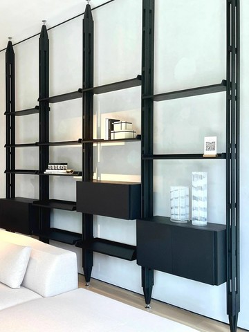 免運速發開發票 復古多功能墻上通天置物架鐵藝收納展示架客廳開放式多層隔斷書架