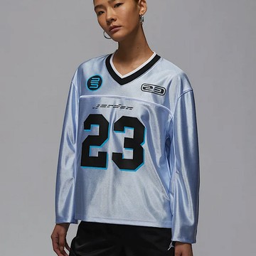 【NIKE】AS W J LS JRSY TOP 女款 長袖上衣 喬丹 藍色-HF9460407
