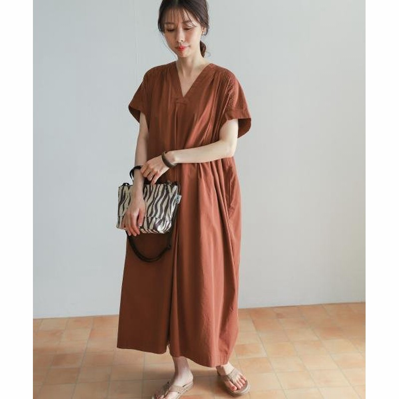 Urban Research Doors アーバンリサーチ ドアーズ Vネックシャーリングワンピース レディース Brick 通販 Lineポイント最大7 0 Get Lineショッピング