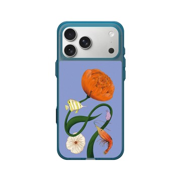 iPhone 17 Pro Max Clear (相機按鈕) 夜幕藍 - Chubbynida - 含苞綻放