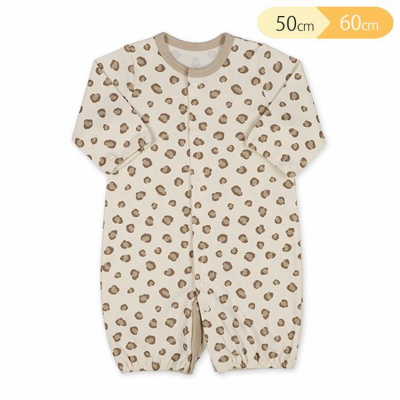 スムースアニマルプリント長袖コンビドレス 新生児 50 60cm 通販 Lineポイント最大0 5 Get Lineショッピング