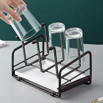 鐵藝瀝水杯架 家用客廳放杯子的置物架茶杯架馬克杯收納架新