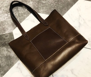 經典托特包  真皮全手縫  手提包  手工製作