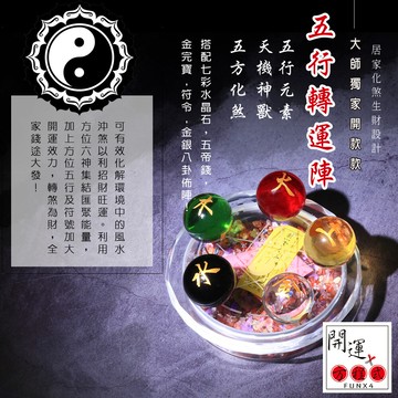 開運方程式水晶五行轉運七星陣(開啟運勢之鑰 開運擺件 陽宅風水)