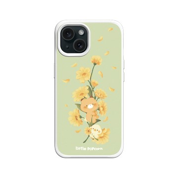 iPhone 15 SolidX 白 - 小玉米花 Littlepopcorn - 金盞花
