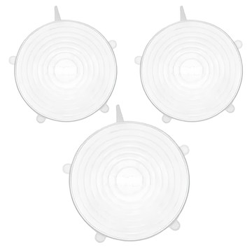 FREIZ 和平 Silicone 圓形硅膠包覆 保存容器/儲物袋 RE-7360  L  1入  3個