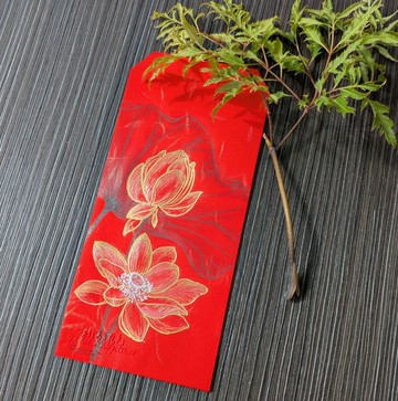 婚禮生日新年紅包 / 荷花插圖 / 親筆手繪